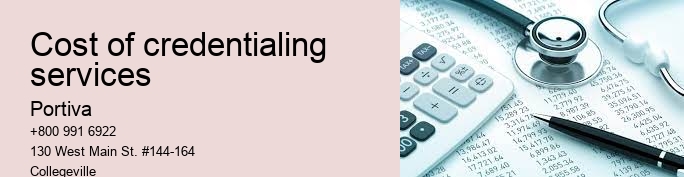 cost of credentialing services